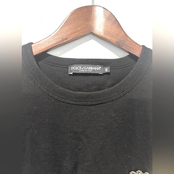 DOLCE & GABBANA -  Cotton French Wire Embellishment T-shirt - Picture 9 of 10
